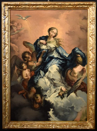 Assomption de la Vierge - Ecole génoise de la fin du XVIIe siècle - Tableaux et dessins Style Louis XIV